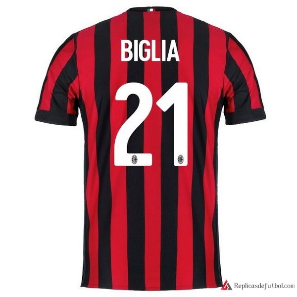 Camiseta Milan Primera equipación Biglia 2017-2018